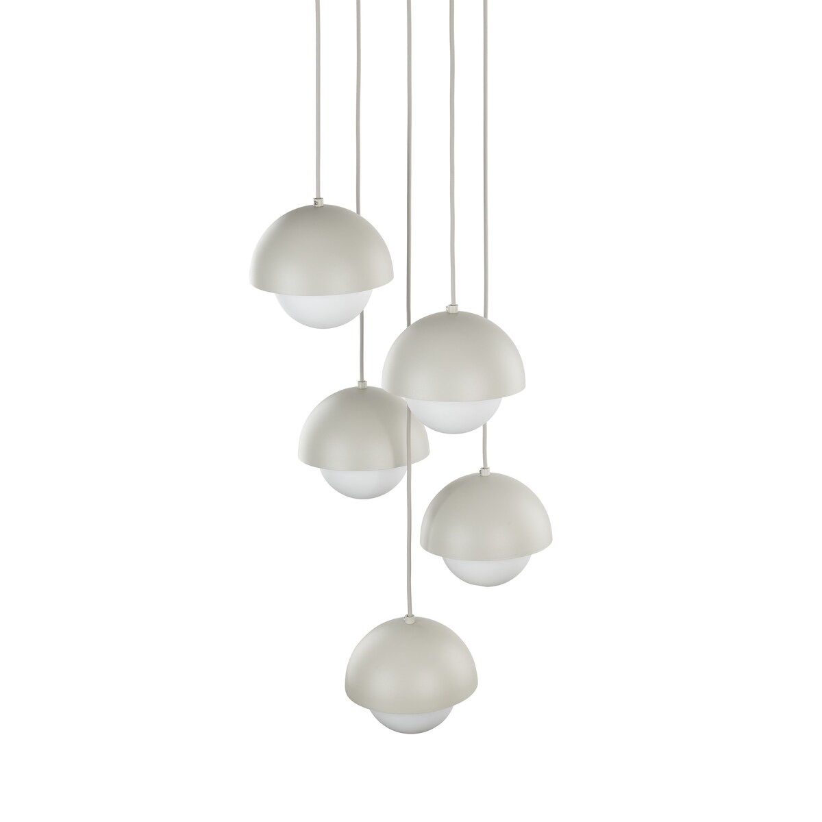 Lampa wisząca BONO BEIGE 10214 TK Lighting beżowo-biała 5xG9 regulowana do salonu i jadalni
