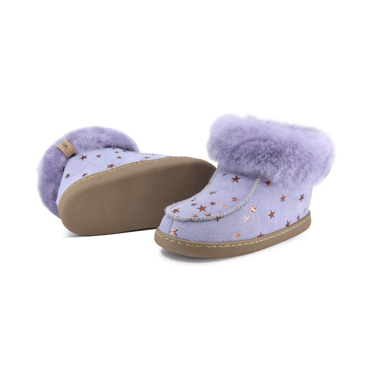 Kapcie dziecięce PEPPIN liliowe w błyszczące gwiazdki 26-30 30