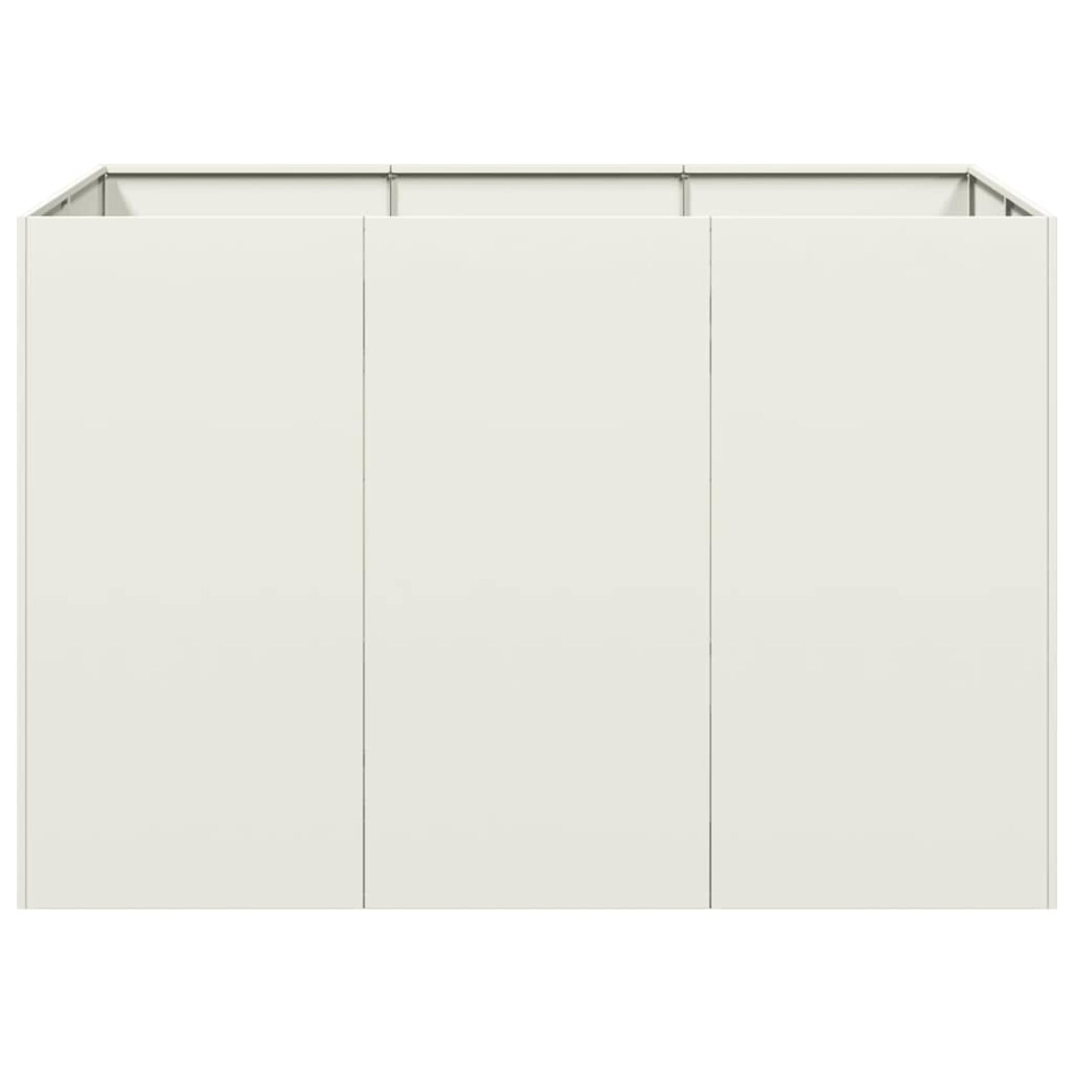 vidaXL Doniczka Biała 120x80x80 cm Stal