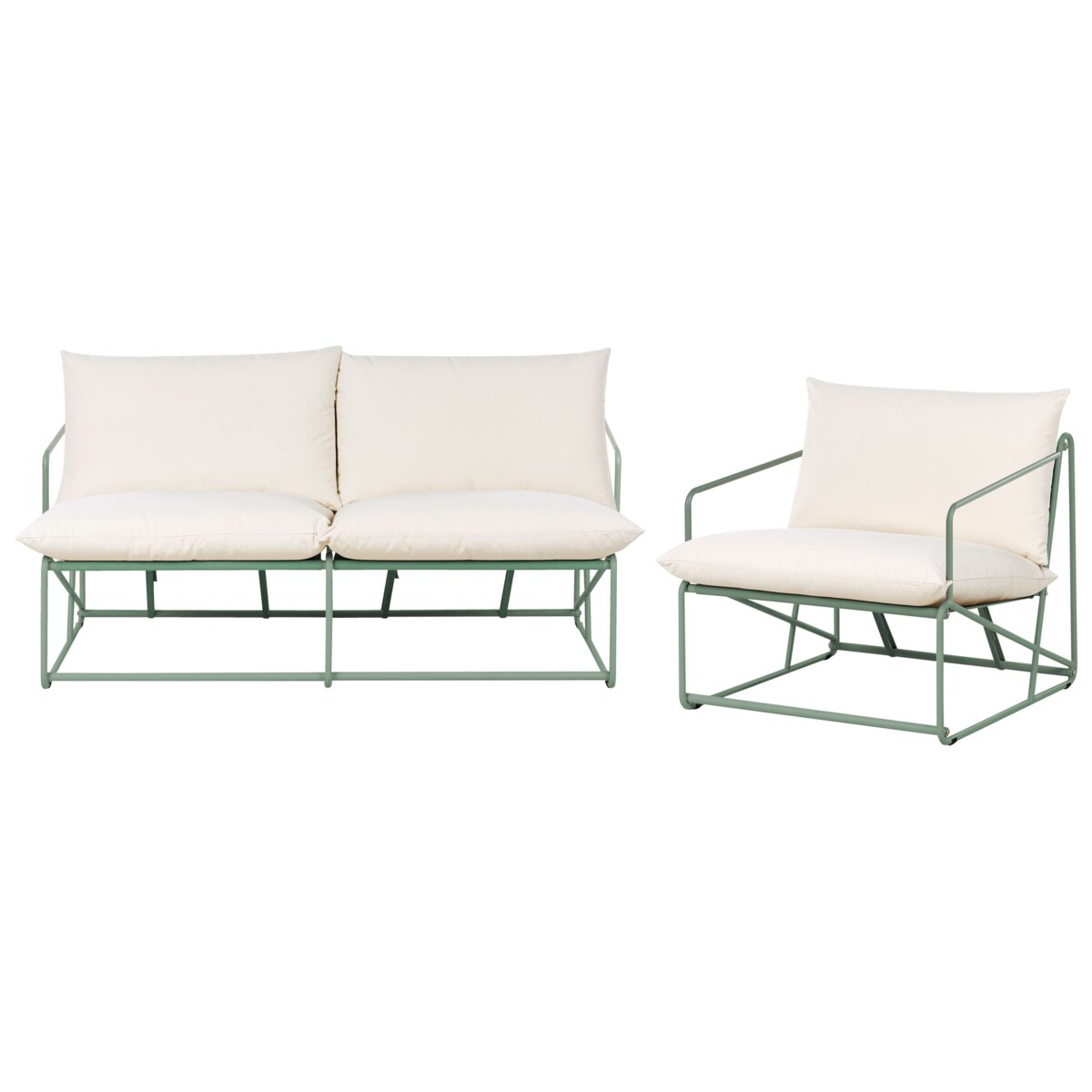 Zestaw ogrodowy dla 3 osób PONTE Metal Zielony