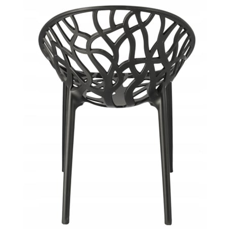 Krzesło ogrodowe ALBERO plastikowe czarne