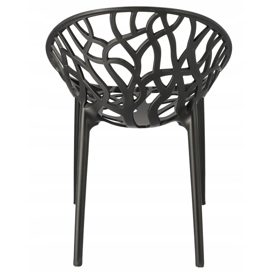 Krzesło ogrodowe ALBERO plastikowe czarne