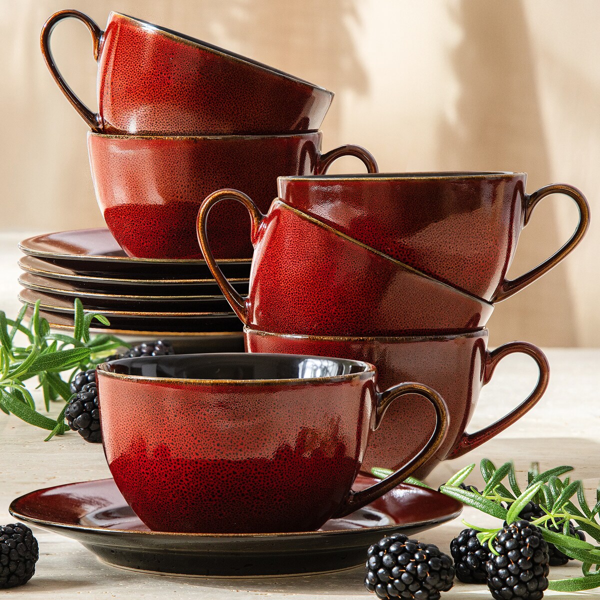 GAMBIA Zestaw kawowy 6 os. (12 el.)