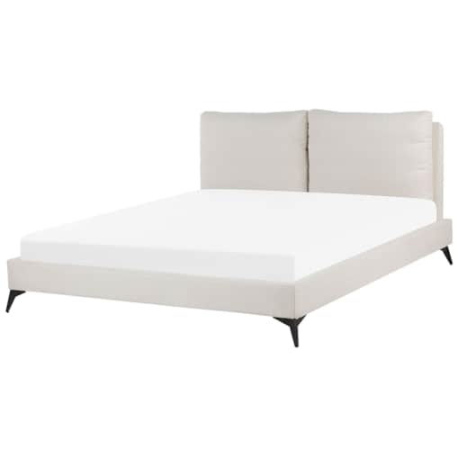 Łóżko tapicerowane 180 x 200 cm beżowe MELLE