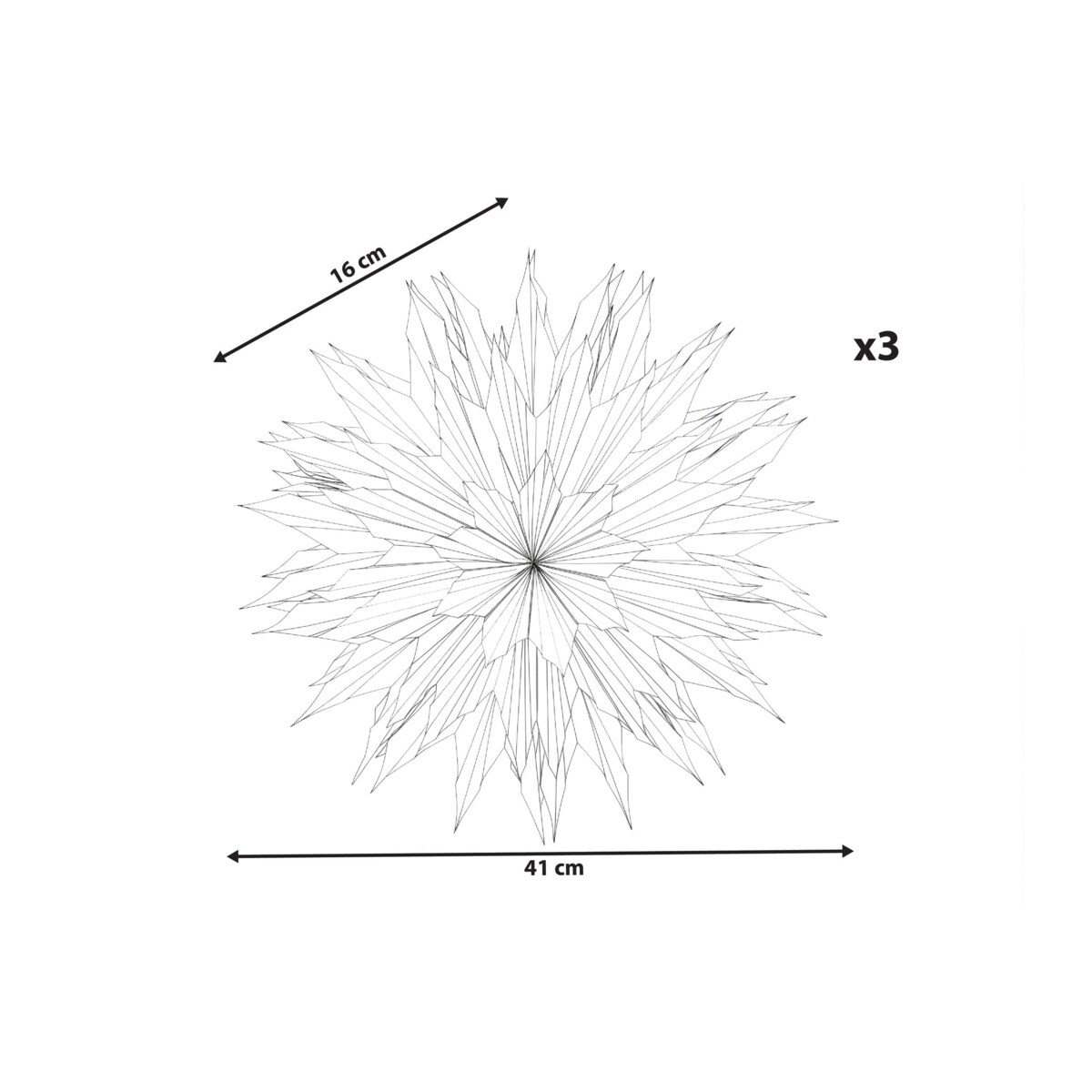 Zestaw 3 dekoracji wiszących LED FORSAN Gwiazda 41 cm Kolorowy