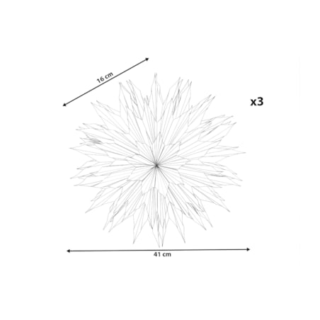 Zestaw 3 dekoracji wiszących LED FORSAN Gwiazda 41 cm Kolorowy