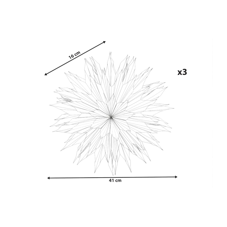 Zestaw 3 dekoracji wiszących LED FORSAN Gwiazda 41 cm Kolorowy