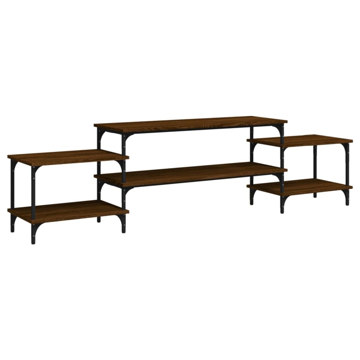 vidaXL Szafka pod TV, brązowy dąb, 197x35x52 cm