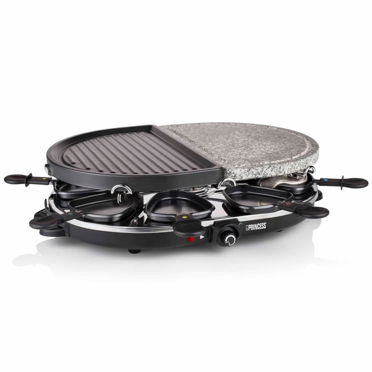 Princess Okrągły grill raclette z 8 patelniami, 1200 W, 162710