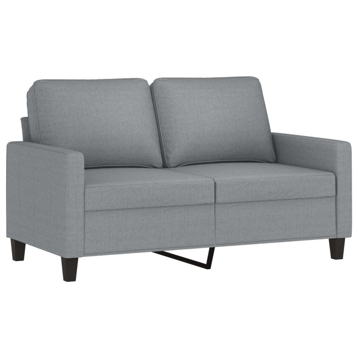 vidaXL Sofa 2-osobowa, jasnoszara, 120 cm, tapicerowana tkaniną