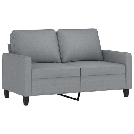 vidaXL Sofa 2-osobowa, jasnoszara, 120 cm, tapicerowana tkaniną