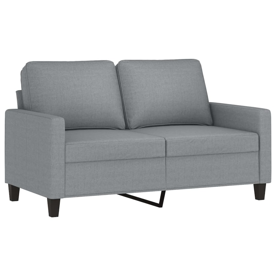 vidaXL Sofa 2-osobowa, jasnoszara, 120 cm, tapicerowana tkaniną