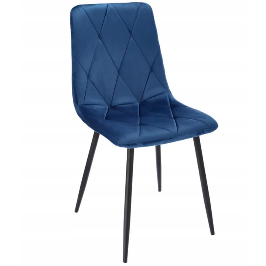 2 X Krzesło Do Jadalni Kuchni Stołu Zestaw Komplet Piado Granatowe