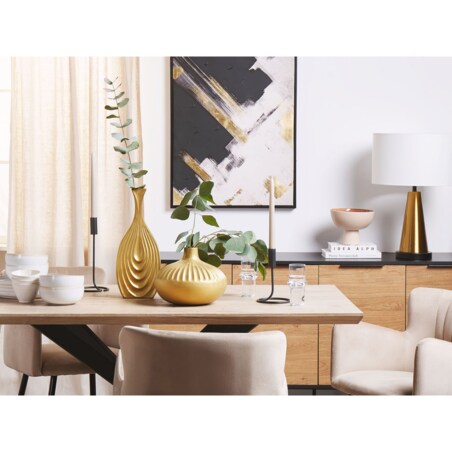 Wazon dekoracyjny ceramiczny 20 cm złoty CERCEI