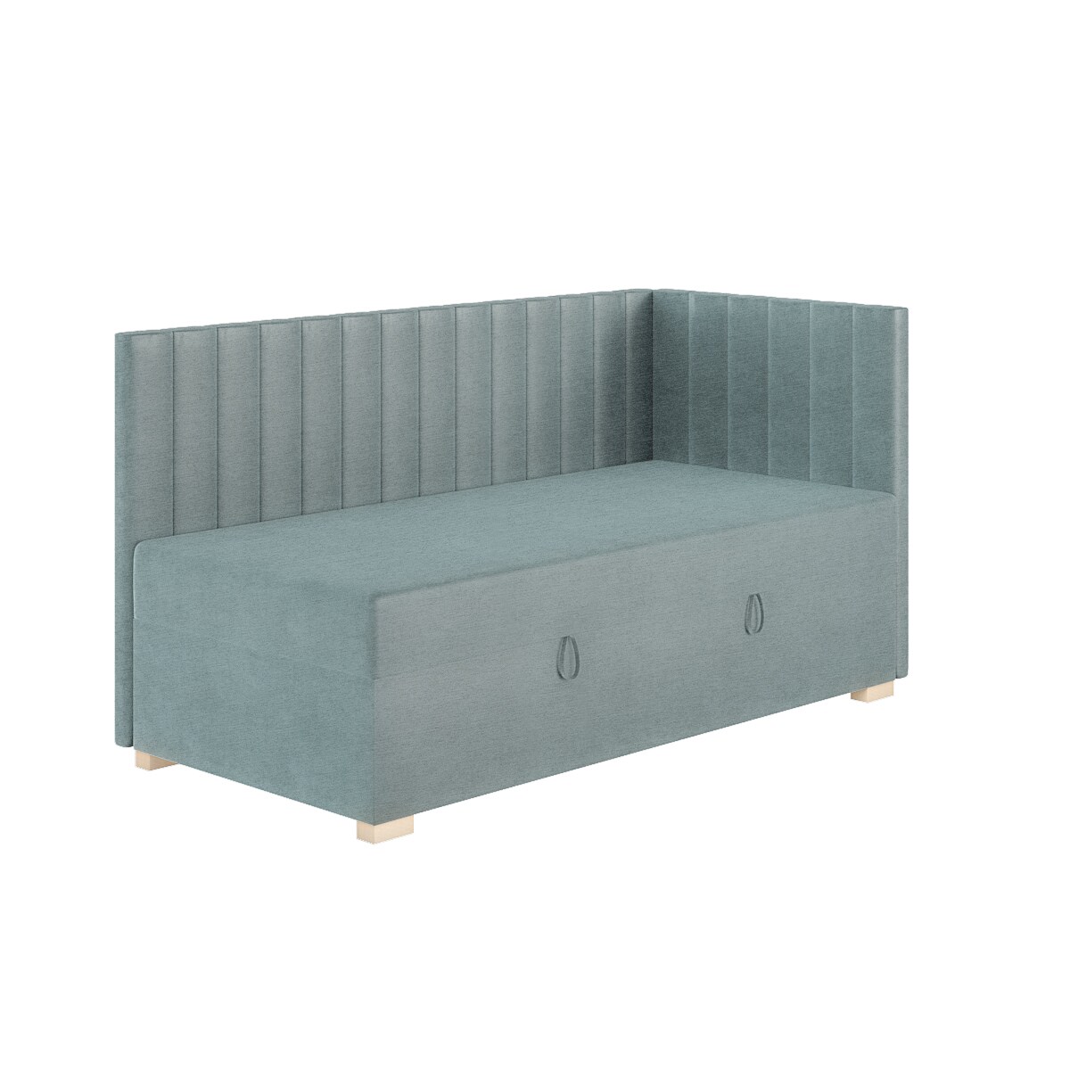 Mesonica Łóżko Snugi, linie błękitne, 90x200, Prawostronne