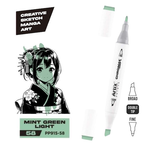 dwustronny marker kreatywny artix pp915-58 mint green light