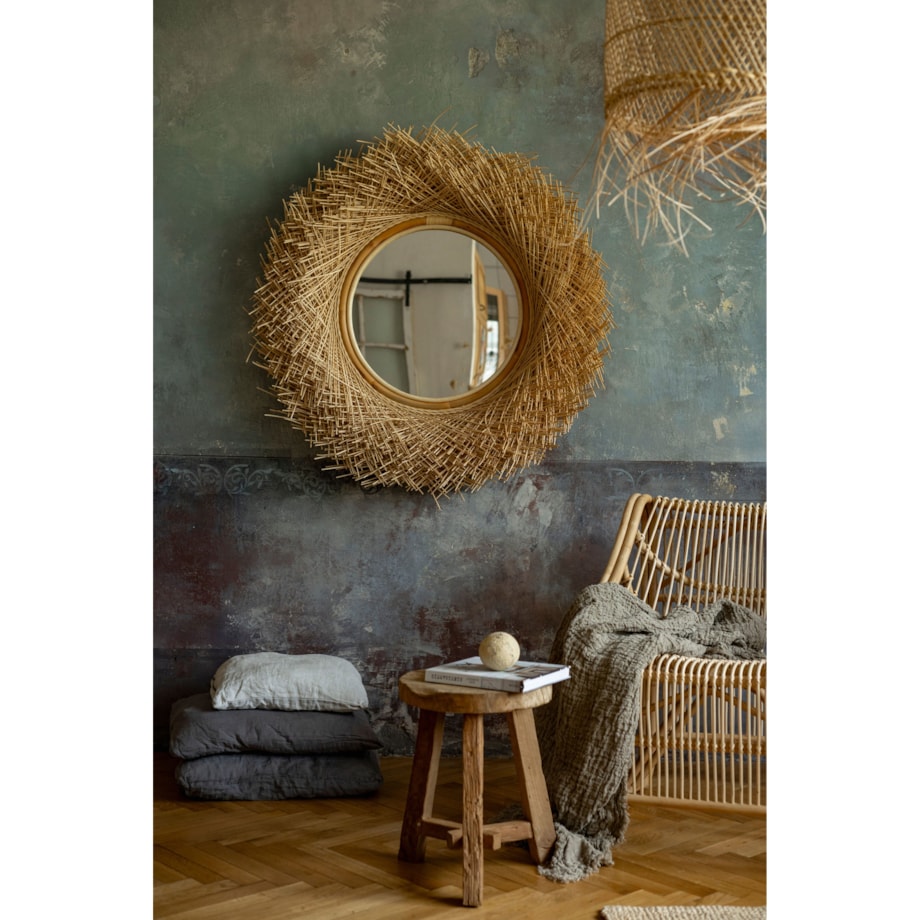 Rattanowe lustro RUAL - 100 cm