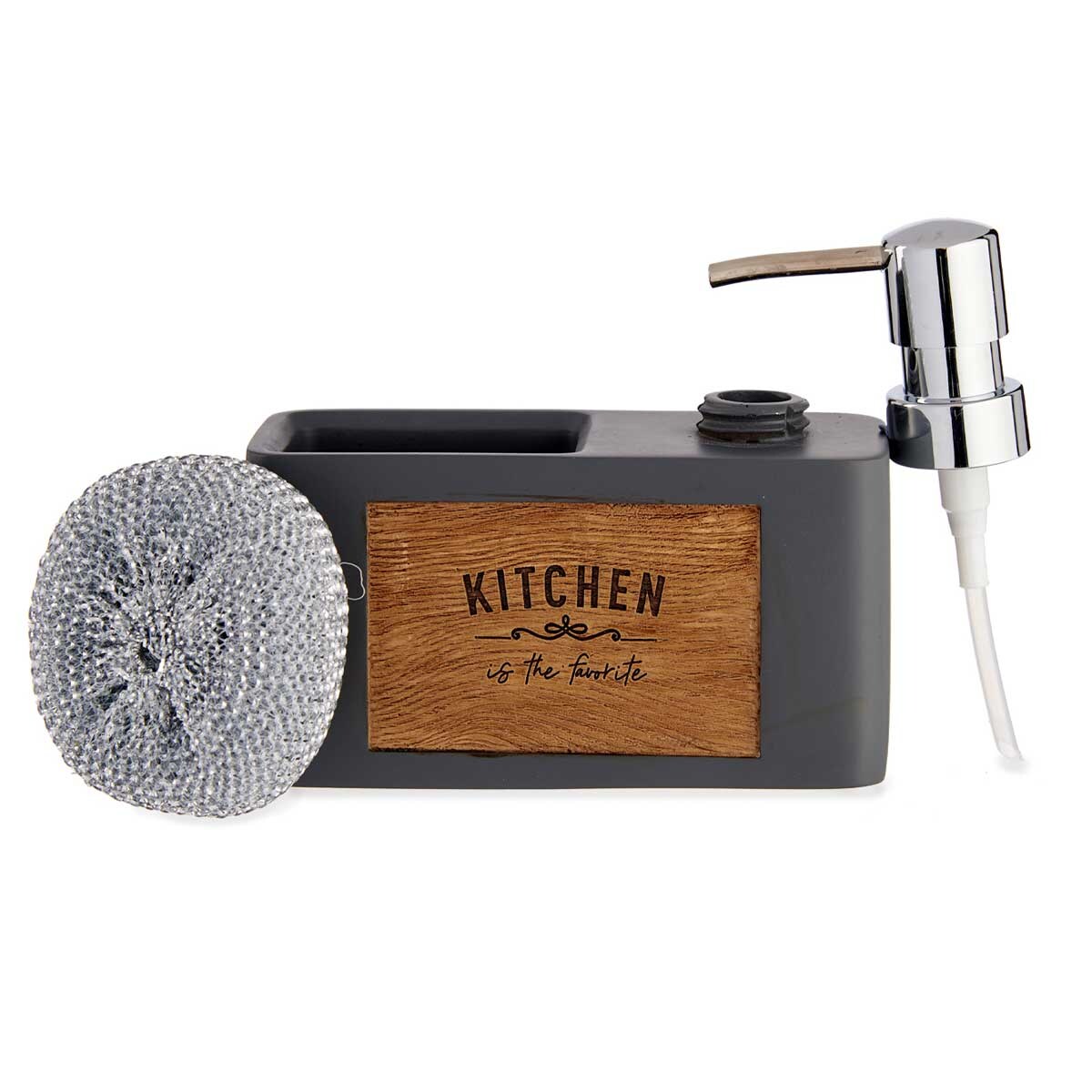 Dozownik kuchenny z miejscem na gąbkę