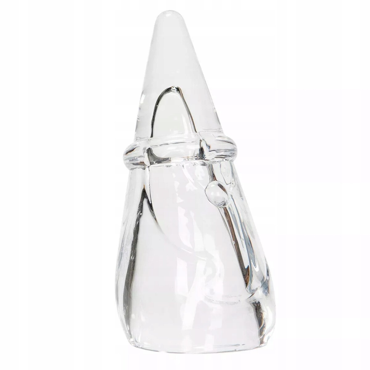 ŚWIĄTECZNA FIGURKA MIKOŁAJ szklana przezroczysta wys. 13cm