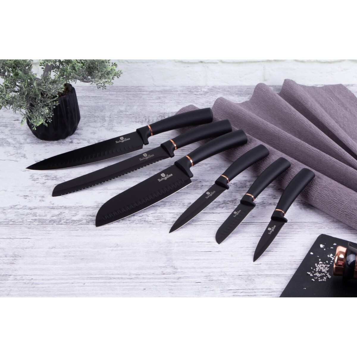 Zestaw 6 noży kuchennych Black Rose Berlinger Haus BH-2337