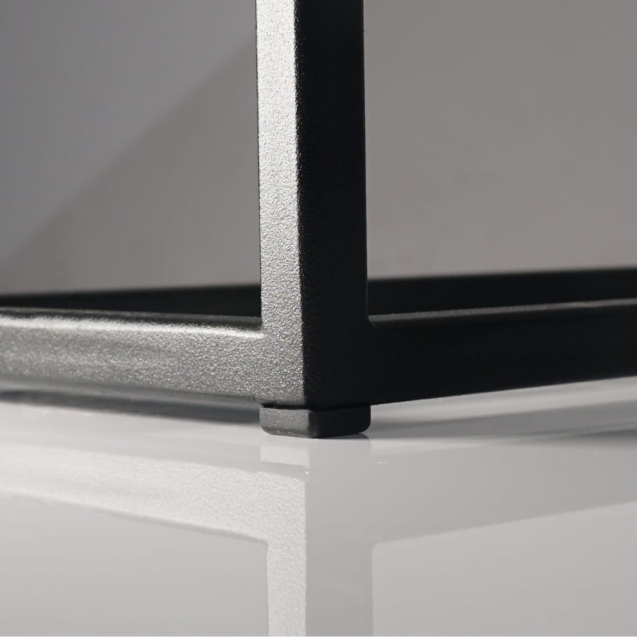 Konsola loftowa czarna 80x80x20cm pojedyncza