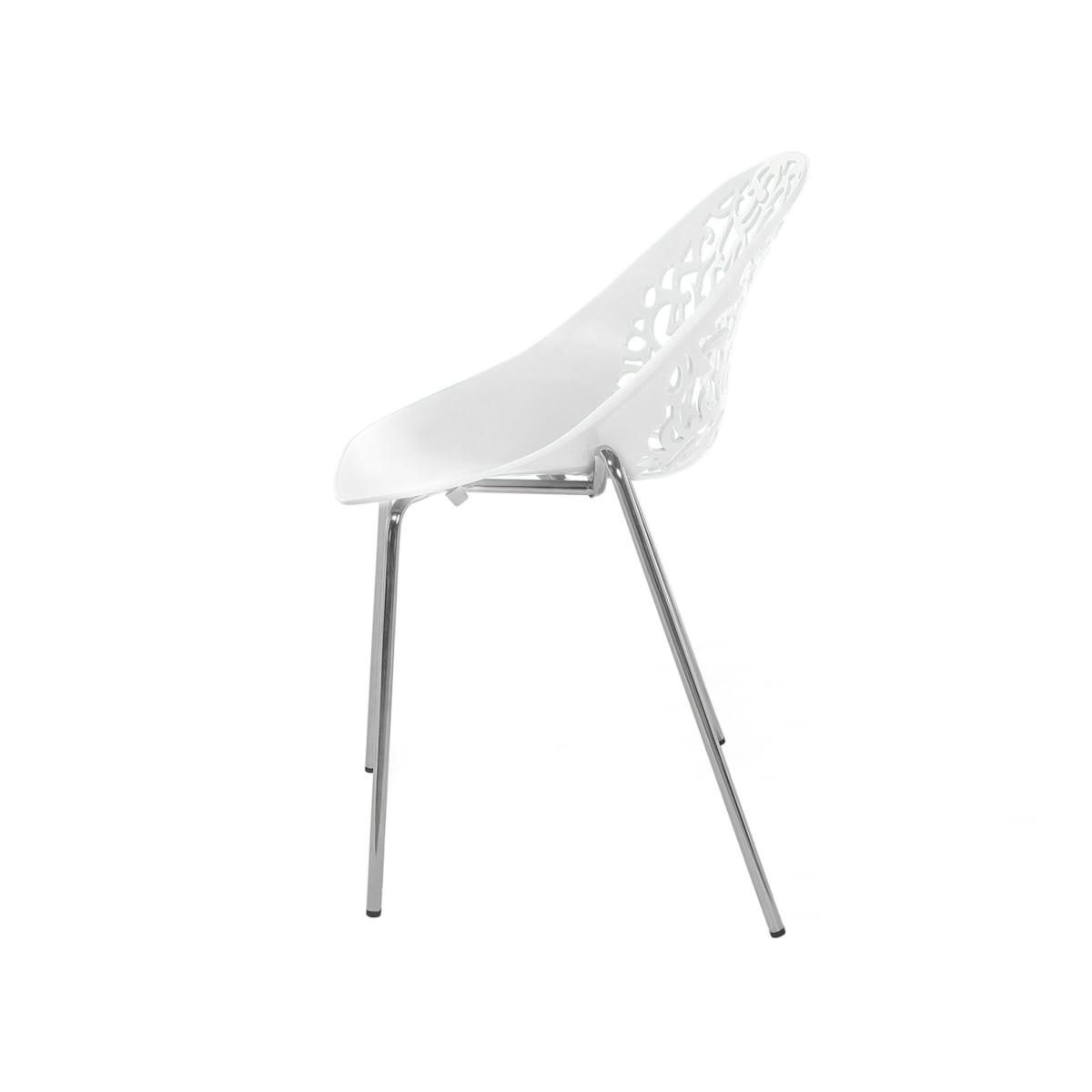 Zestaw 4 krzeseł do jadalni biały MUMFORD