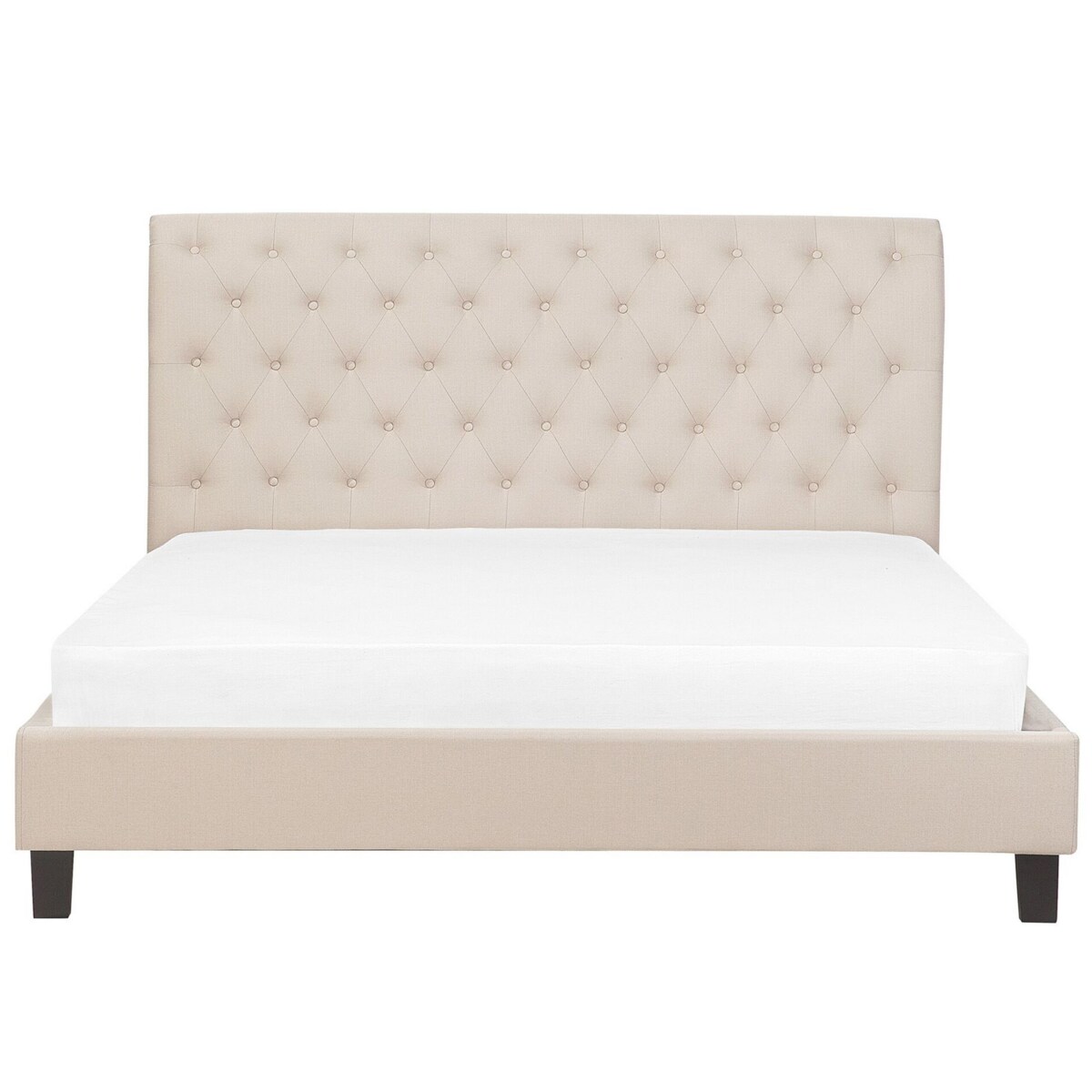 Łóżko tapicerowane 180 x 200 cm beżowe REIMS