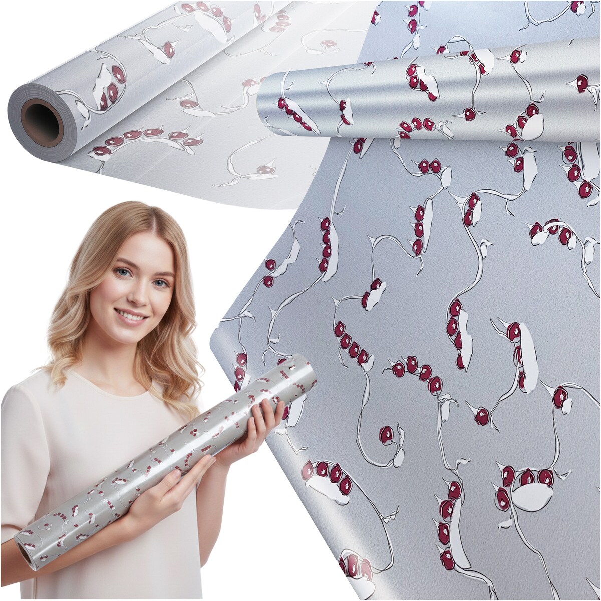 Papier do pakowania prezentów 25 METRÓW MEGAROLKA Świąteczny Do Paczek Ozdobny