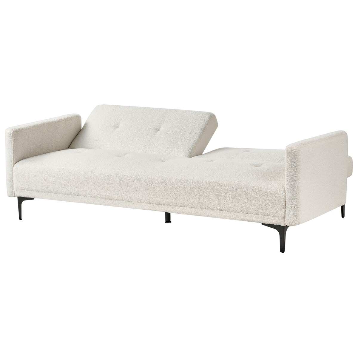Sofa rozkładana LUCAN Złamana biel Boucle
