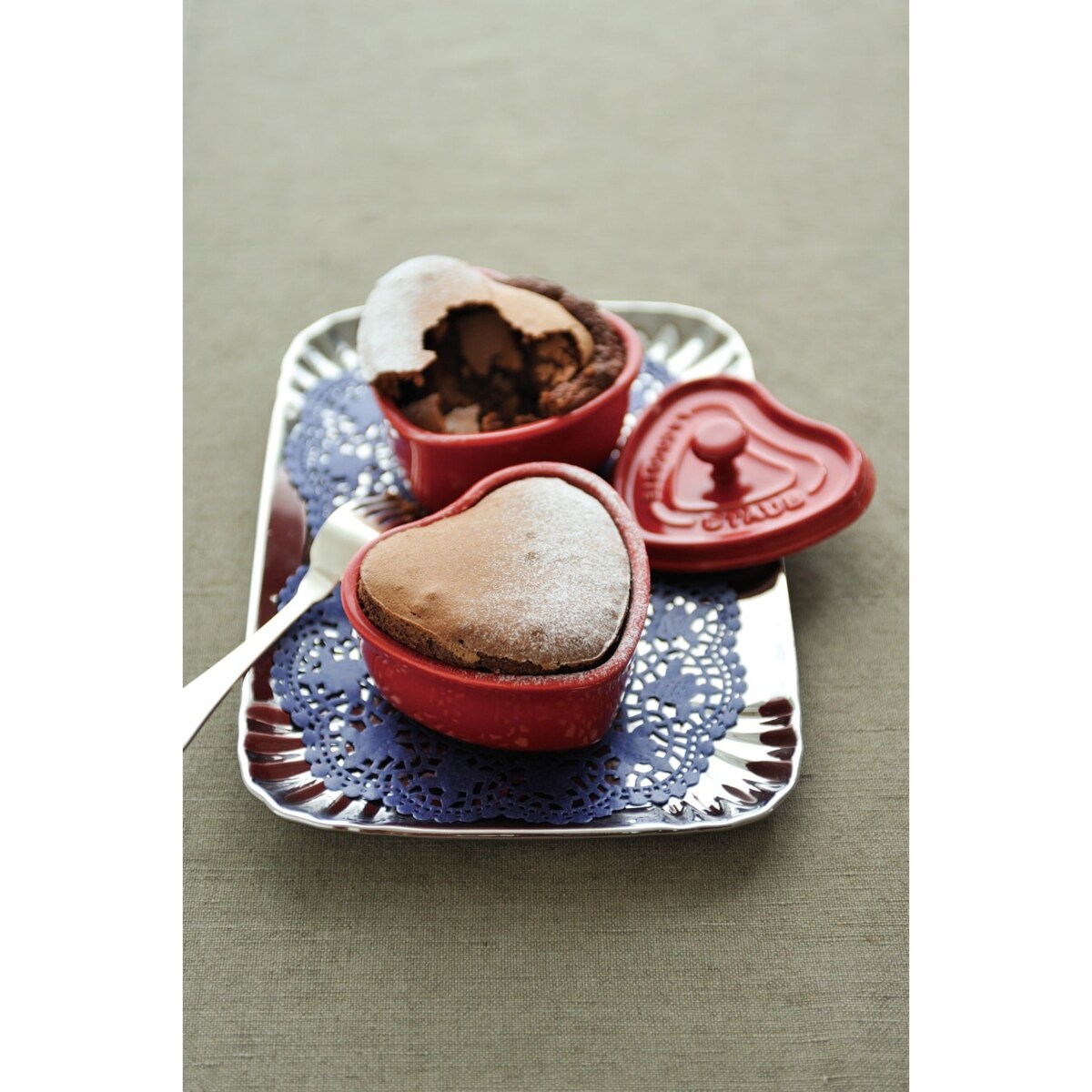 Staub Mini Cocotte Serce - 200 ml, Czerwony