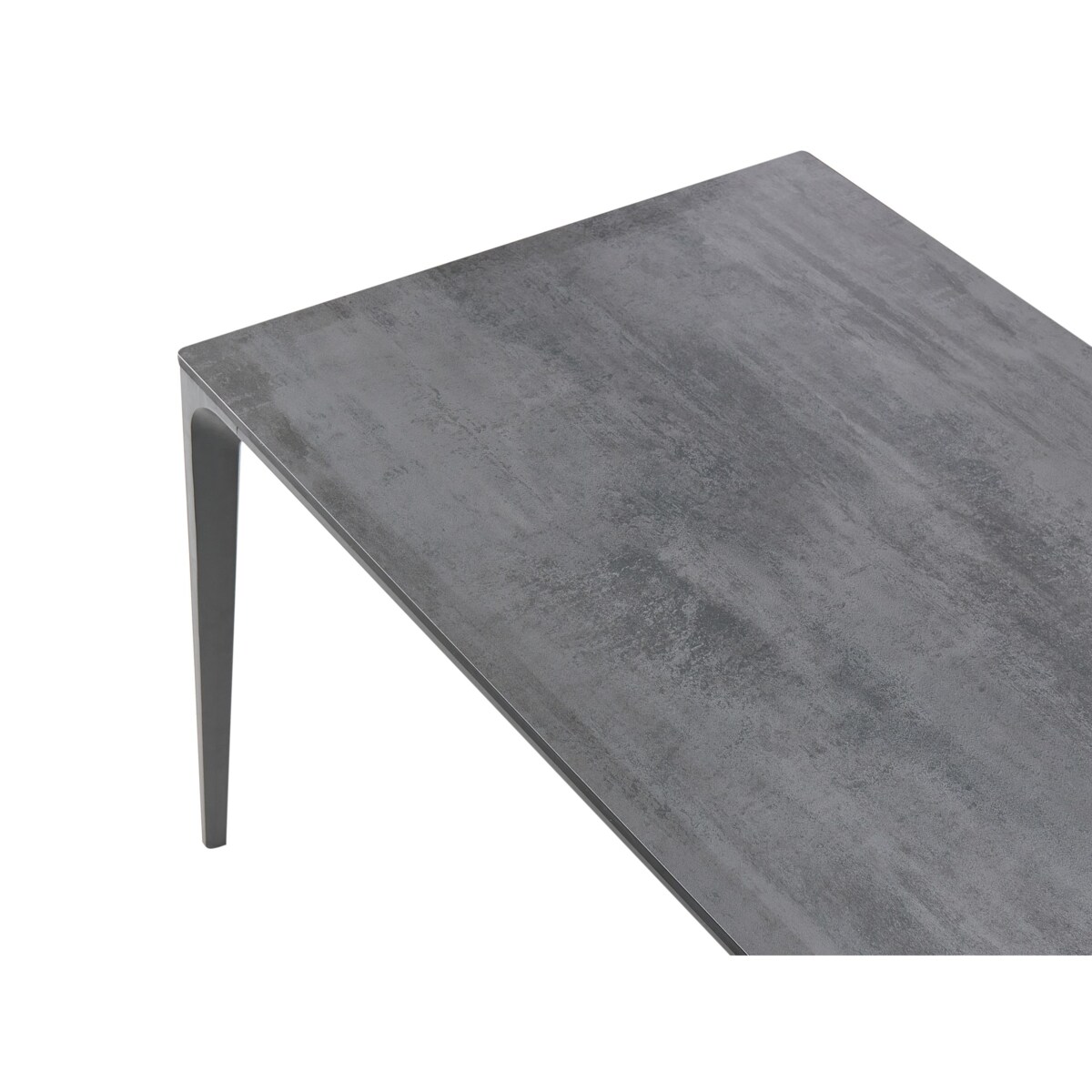 Stół ogrodowy SOVARETO 180 cm 90 cm Imitacja kamienia Ciemnoszary