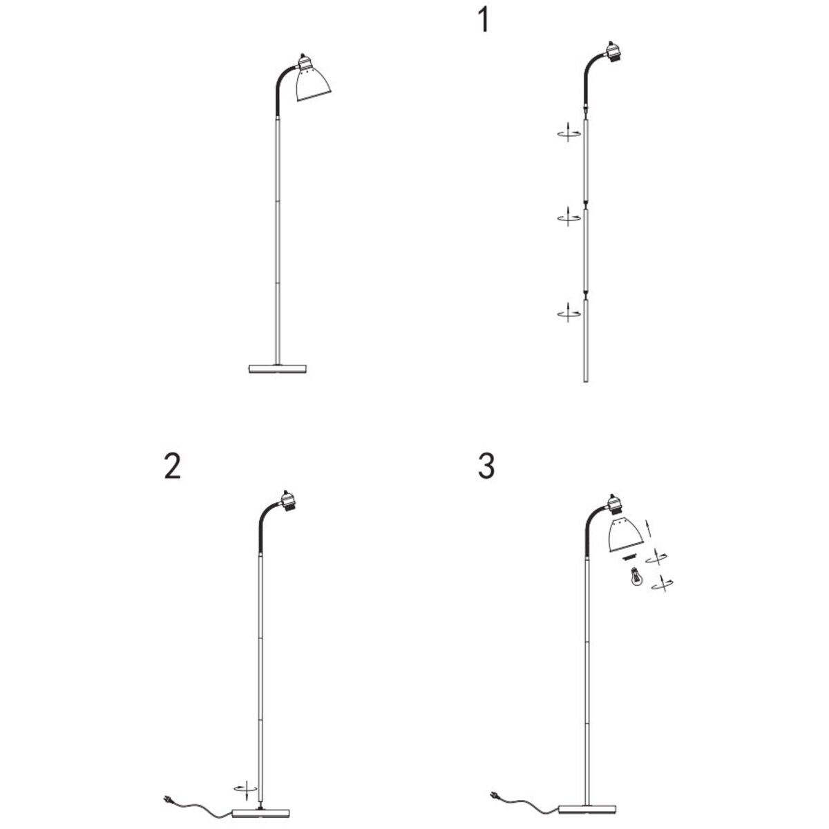 LAMPA podłogowa NITTA 104842 Markslojd metalowa OPRAWA stojąca loftowa stalowa