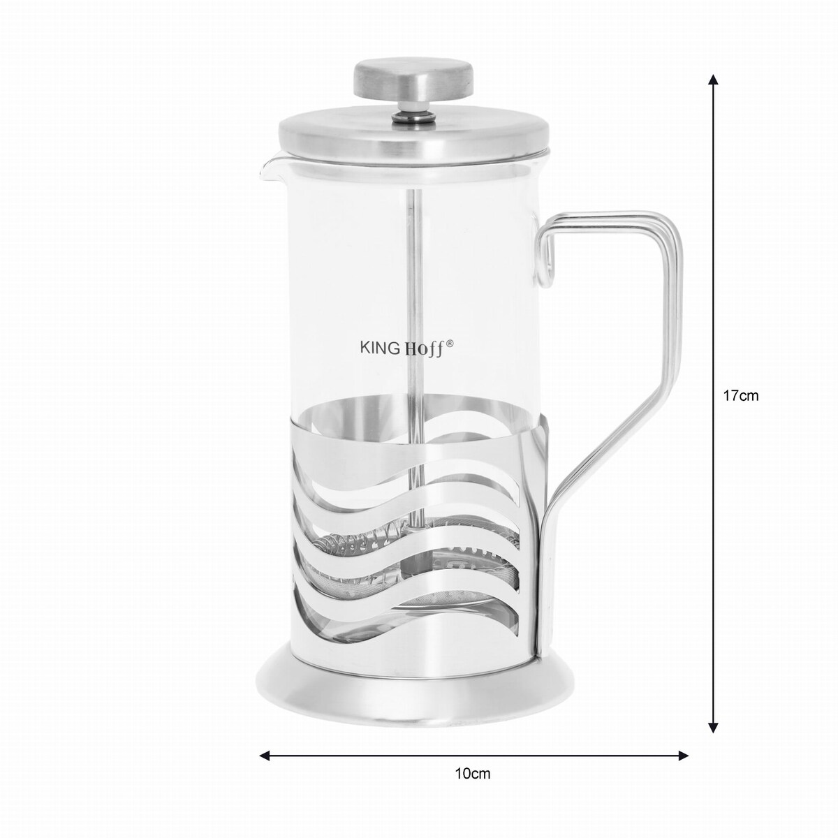 Zaparzacz tłokowy do kawy herbaty french press 350ml KINGHOFF