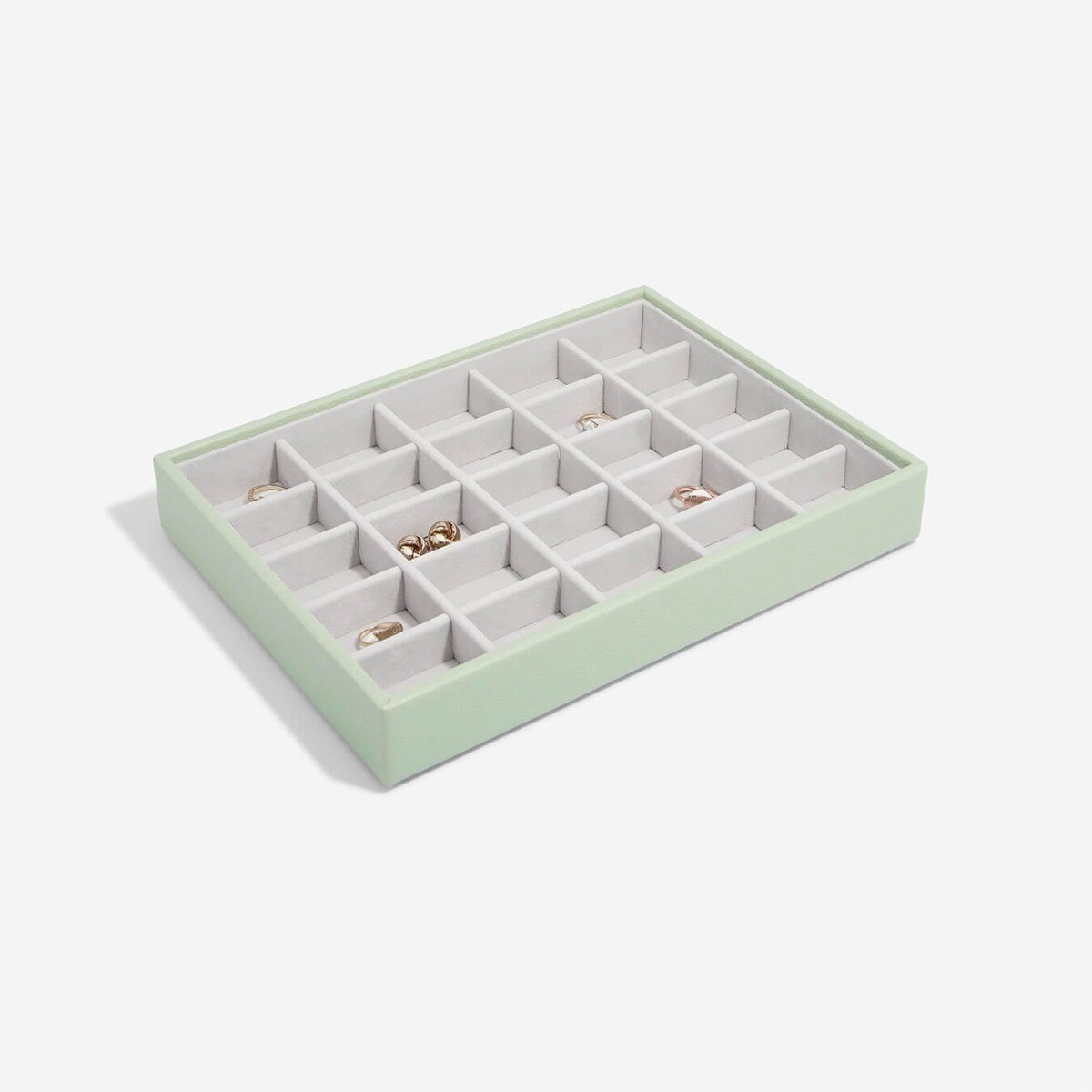 Szkatułka na biżuterię Stackers 25 komorowa classic szałwiowa zieleń