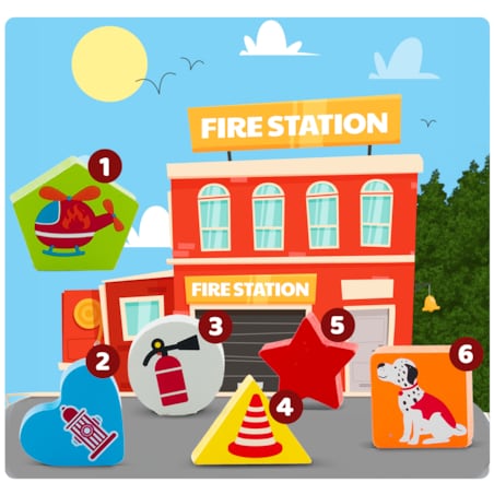 Chodzik pchacz drewniany dla dzieci straż pożarna Ricokids