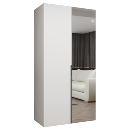 Szafa uchylna otwierana ALICANTE 2 100 wys. 202 cm Biały + u. Czarny