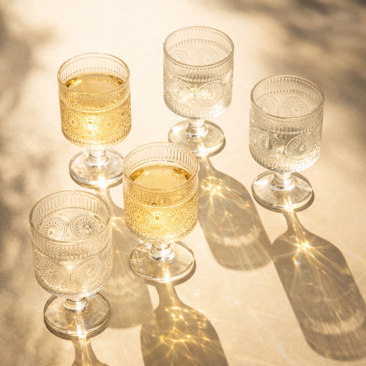 Zestaw 4 szklanek SHP FLORES 230 ml transparentny