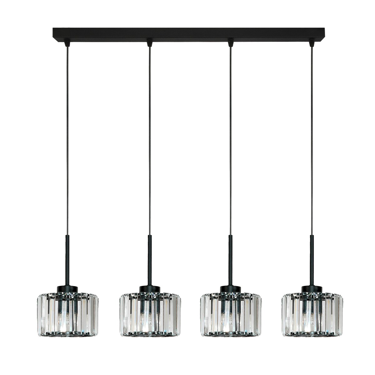 lampa wisząca 4 punktowa czarna edylit nad stół