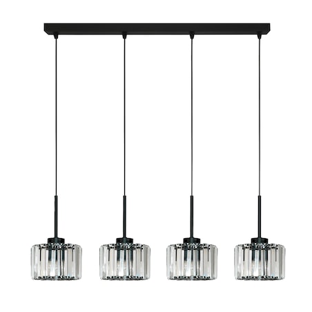 lampa wisząca 4 punktowa czarna edylit nad stół