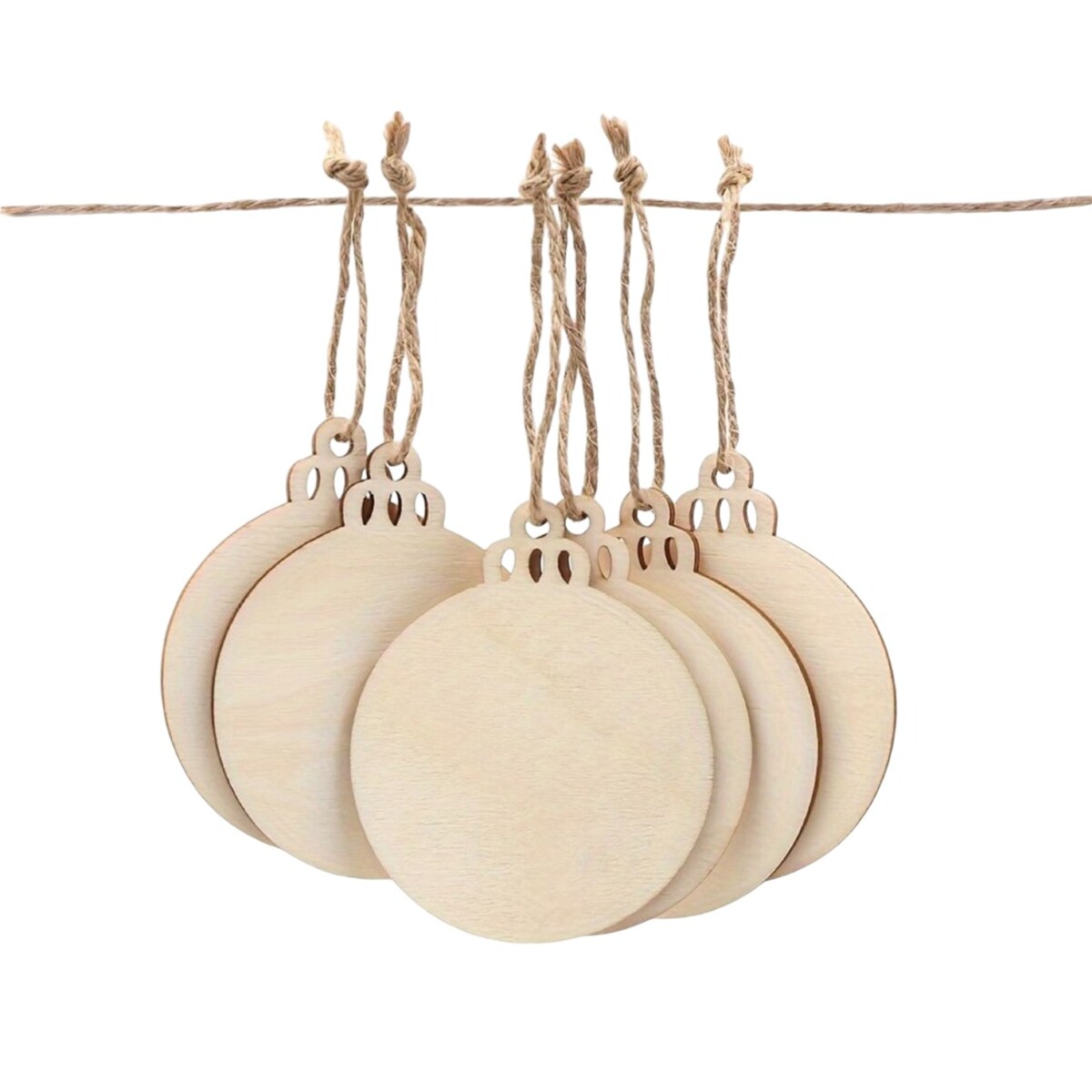 Drewniana zawieszka docoupage DIY ozdobna bombka ZESTAW 10 sztuk 8 cm