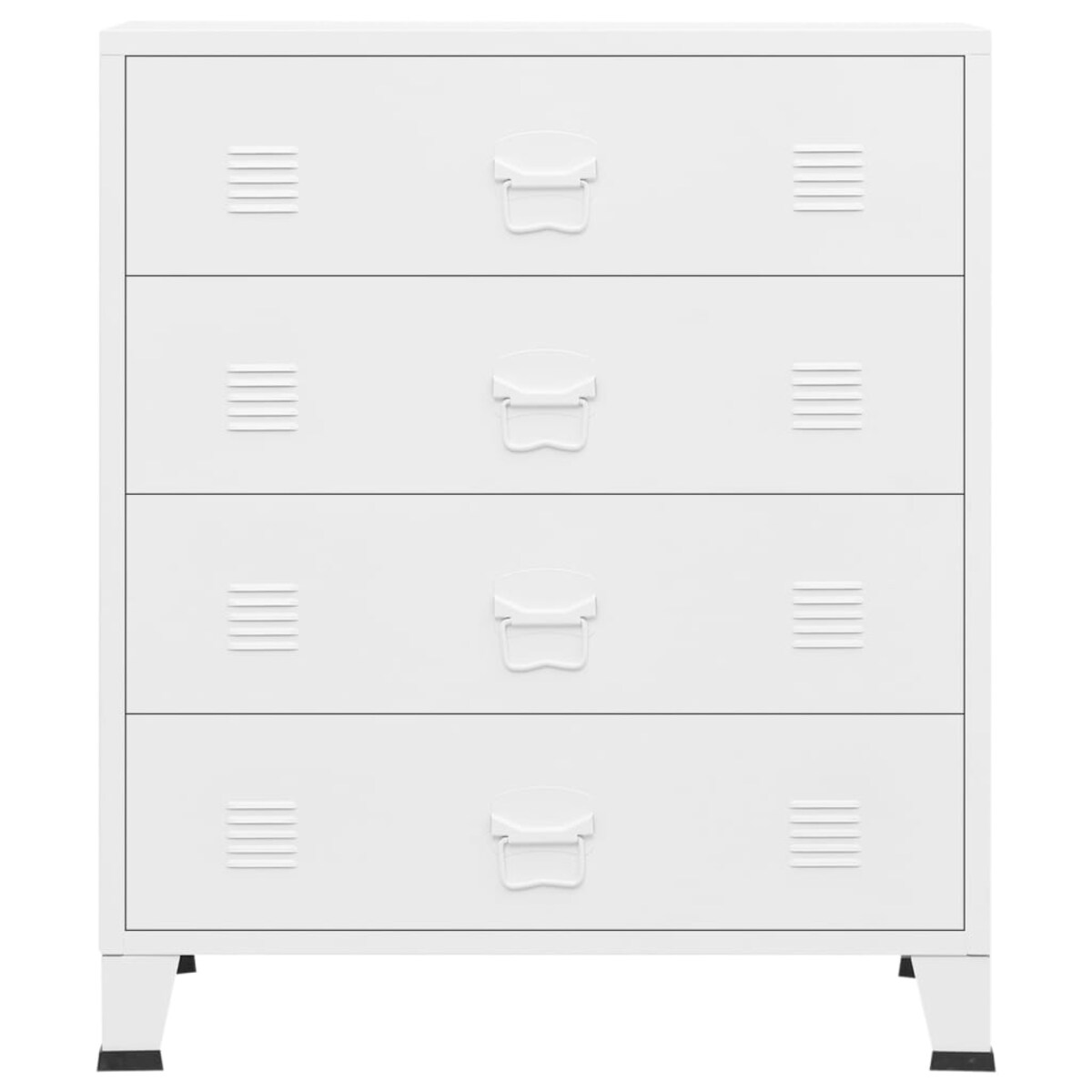 vidaXL Industrialna komoda, biała, 78x40x93 cm, metalowa