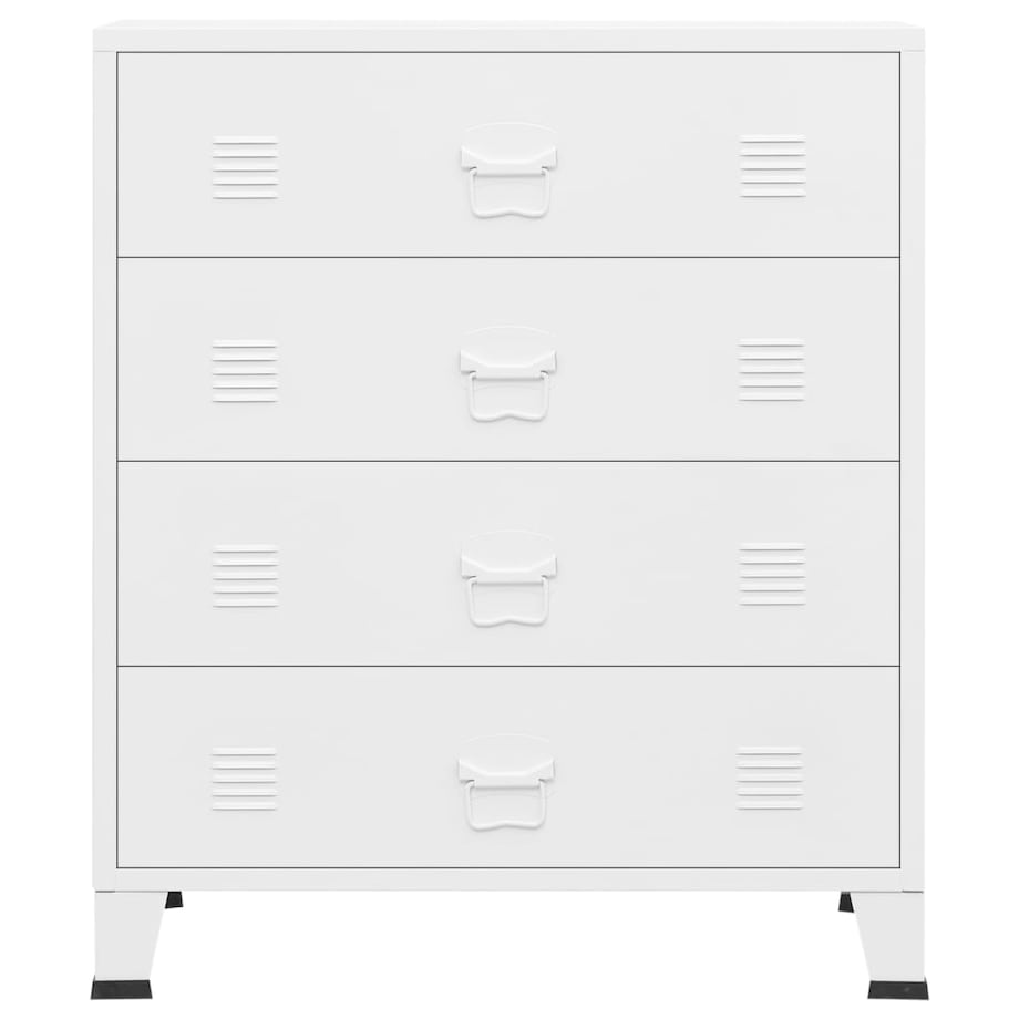 vidaXL Industrialna komoda, biała, 78x40x93 cm, metalowa