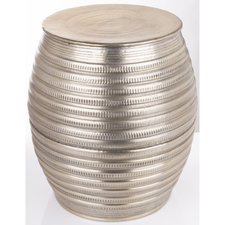 Stolik pomocniczy aluminiowy młotkowane srebro