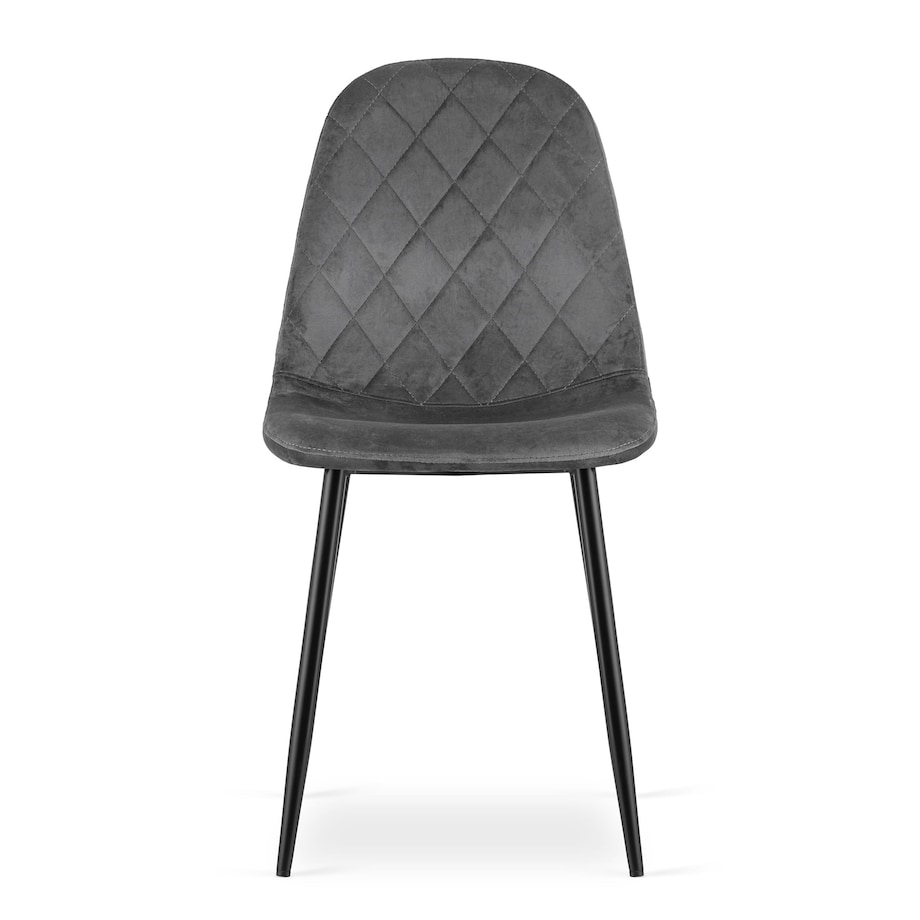 Krzesło Do Jadalni Kuchni Salonu Asti - Ciemny Szary Aksamit X 3