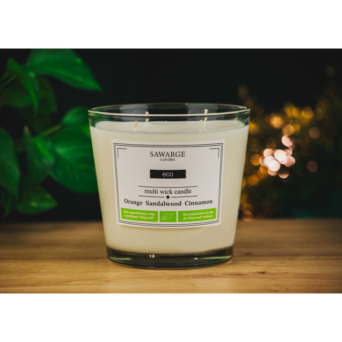 Ekologiczna Zapachowa Świeca Sojowa/70h/Orange Sandalwood Cinnamon 800 g