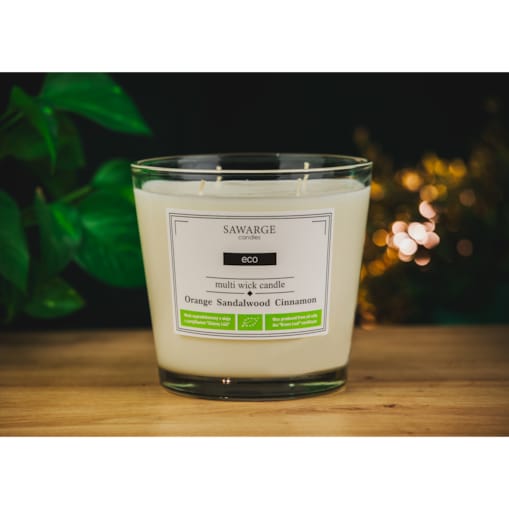 Ekologiczna Zapachowa Świeca Sojowa/70h/Orange Sandalwood Cinnamon 800 g
