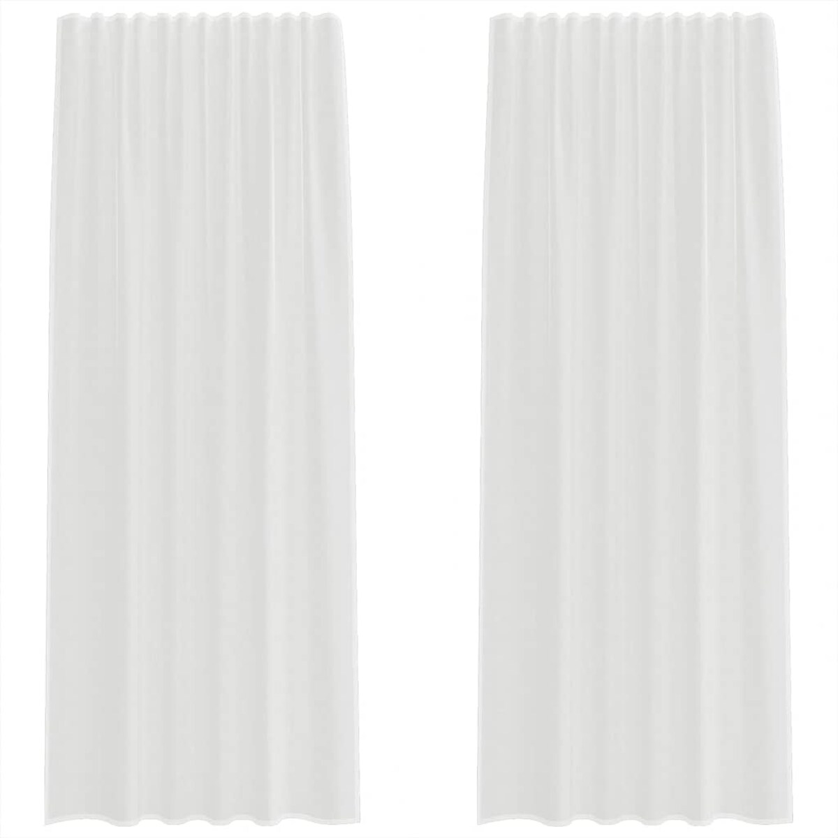 vidaXL Zasłony woalowe z kieszeniami na drążek 2 szt. białe