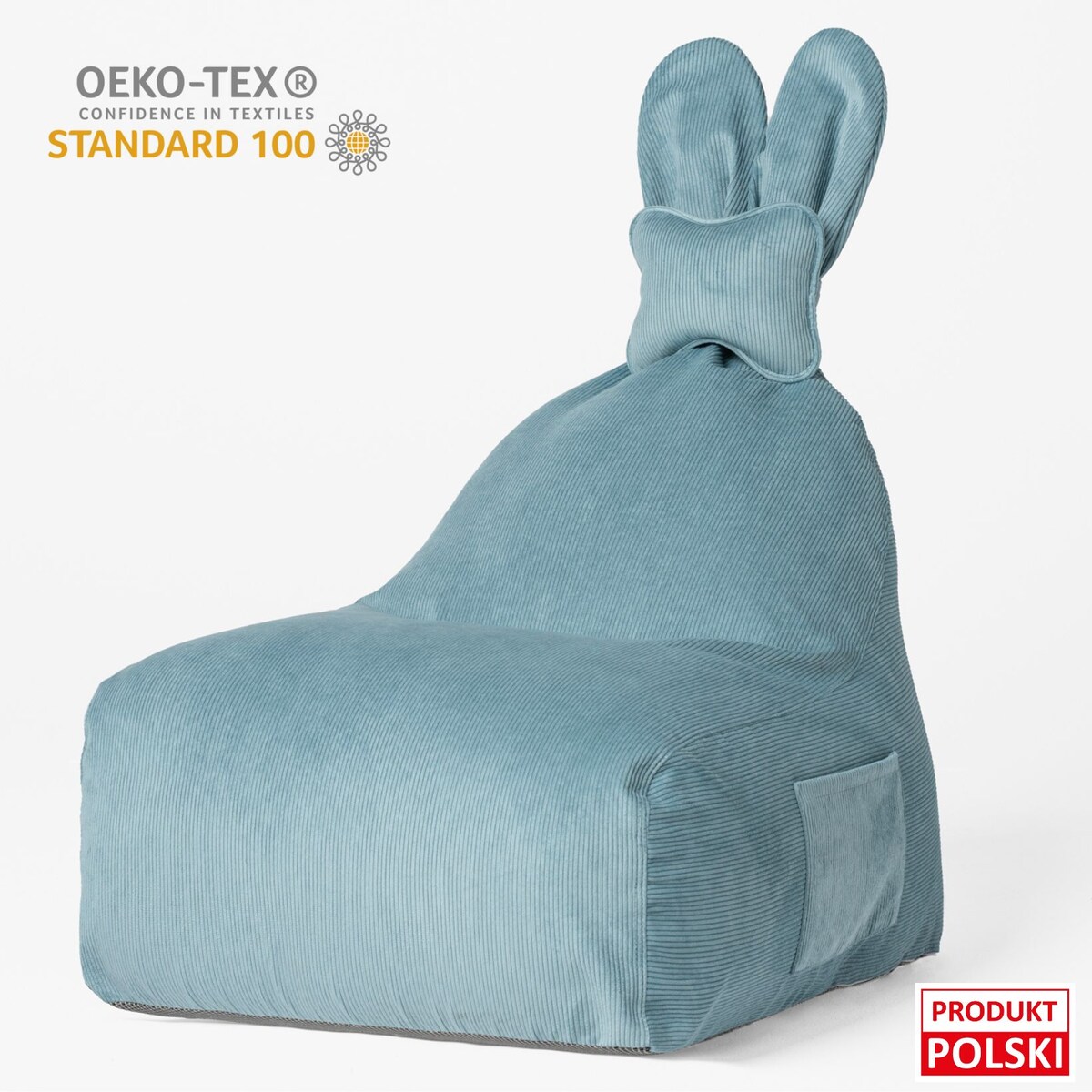 PUF FUNNY BUNNY SZTRUKS - NIEBIESKI