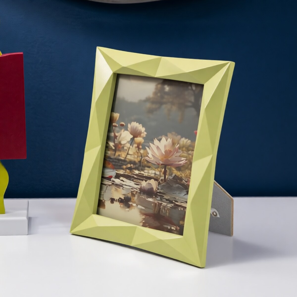 Ramka na zdjęcia Greeny, zdjęcie 15 x 20 cm, kolor zielony, żywica syntetyczna, rama 21,5 x 2,5 x 25,8 cm, na fotografie i portrety, Mauro Ferretti