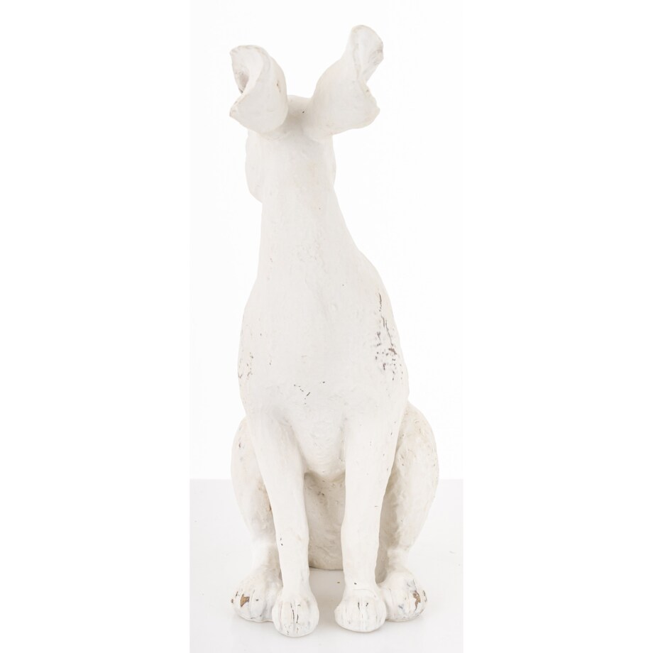 Dekoracja - siedzący biały królik 26x19x9,5 cm ALBUS-3